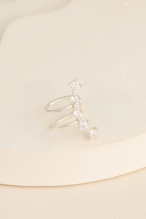 Heliophilia Silver Pendientes de Plata Esterlina 925 con Rodio